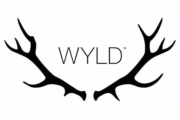 Logo featuring the word "WYLD" flanked by stylized black antlers on a white background